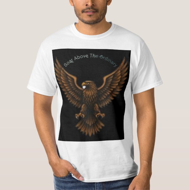 Klassisk Eagle-design på vit Tee-avstängning Mode T Shirt (Framsida)