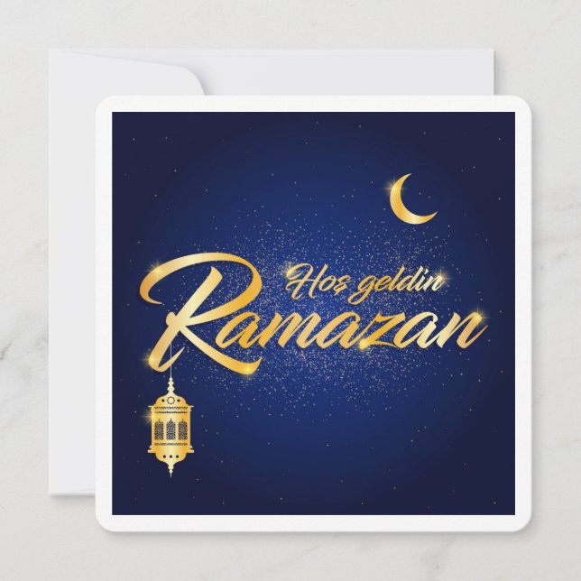 Klassisk Eid Mubarak Ramadan välkomstkort Inbjudningar (Framsida)