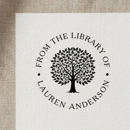 Klassisk ek från bibliotek för exlibris självfärgande stämpel