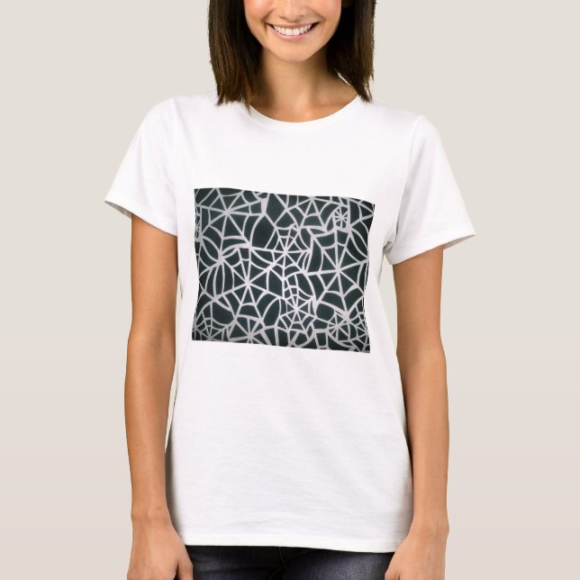 Klassisk elegance BeSnygg svart- och vit Webben ko T-shirt (Framsida)