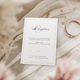 Klassisk elegance Script Greenery Wedding Receptio Tilläggskort