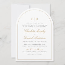 Klassisk Elegance Script Monogram Arch Bröllop