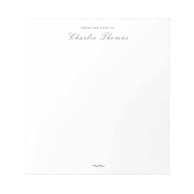Klassisk Elegance Script Personlig Stationery Anteckningsblock (Framsida)