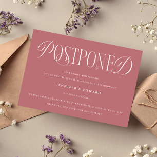 Klassisk Elegance Senponed Bröllop Update Rosa Inbjudningar