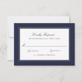 Klassisk elegance Simple Navy Bröllop OSA