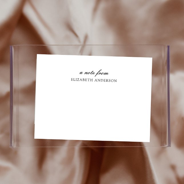 Klassisk elegance | Svartvit Anteckningskort (An elegant note card in black and white)