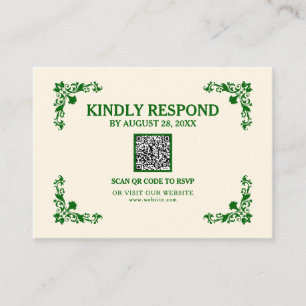 Klassisk elegans Elfenben & Smaragd Islamisk QR RS Tilläggskort