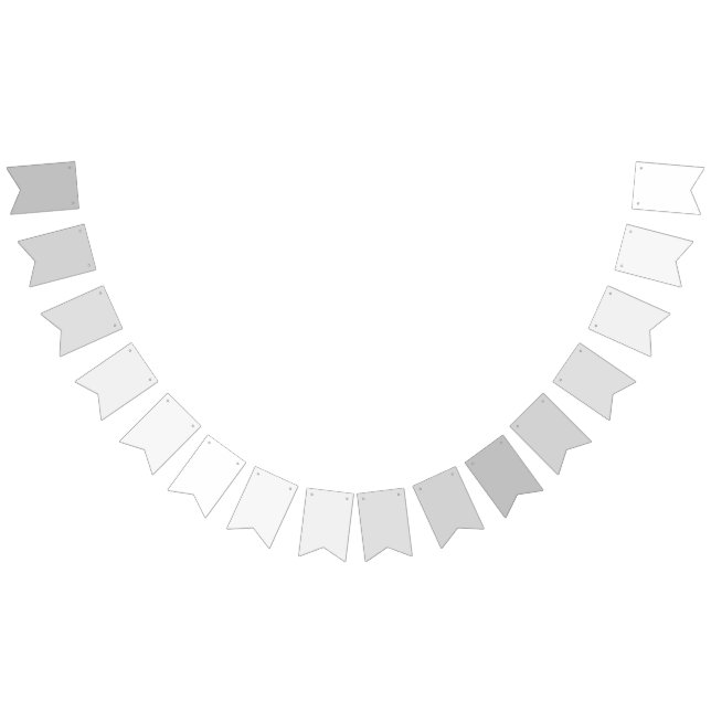 Klassisk Elegans Silver till Vit Grace Banner Vimplar (Alla)