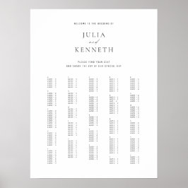 Klassisk Elegant Alfabetisk Bröllop-tecken Poster