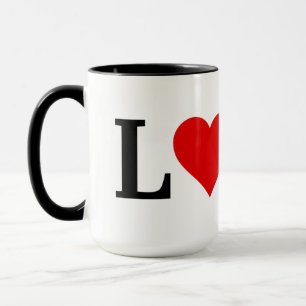 Klassisk Elegant av KÄRLEK Heart-typ, minimalistis Mugg