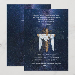 Klassisk Elegant BAPTISM Inbjudan-marinstartsnatt