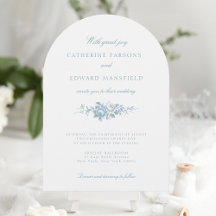 Klassisk Elegant Blå och vit Blommigt Toile