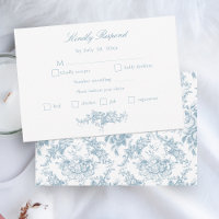 Klassisk Elegant Blå och vit Blommigt Toile