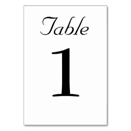 Klassisk Elegant Black and White Rustic Bröllop Bordsnummer