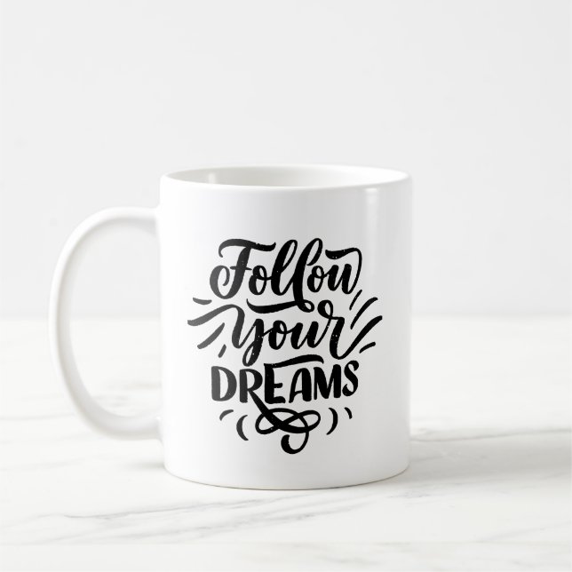 Klassisk Elegant Black Brev Artistic Decorative Kaffemugg (Vänster)