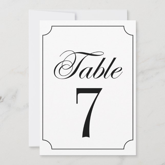 Klassisk Elegant Black White Biljett Ram Bröllop Inbjudningar (Framsida)