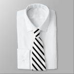 Klassisk Elegant Black White Rand Solid Färg Slips<br><div class="desc">Elegant svart och vit stripe. Tunn utformning av svart lodrät rand chic manar necktie.</div>
