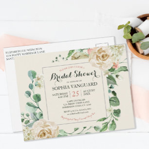 Klassisk Elegant Blommigt Inbjudningskort för möhi