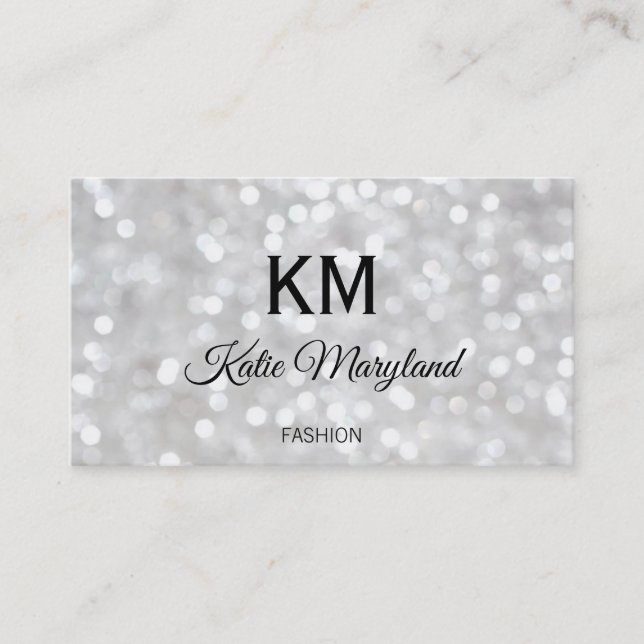 Klassisk Elegant Bokeh Glitter Glamor Visitkort (Framsida)