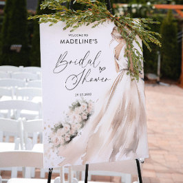 Klassisk Elegant Bride to be Gown Möhippa Poster