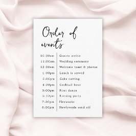 Klassisk Elegant bröllop-händelseordning Tilläggskort