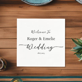 Klassisk Elegant Bröllop Napkin Pappersservett