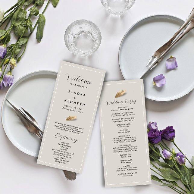 Klassisk & Elegant bröllop Program (Skapare uppladdad)