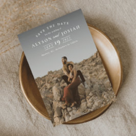 Klassisk Elegant Bröllopsfoto Spara Datumet