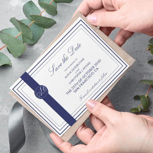 Klassisk elegant calligraphy bröllop spara datumet