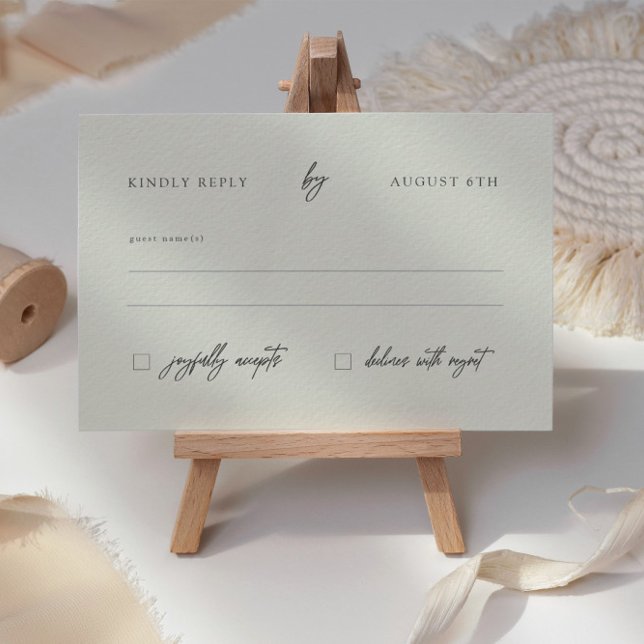 Klassisk Elegant Calligraphy Ivory Bröllop OSA Car (Skapare uppladdad)