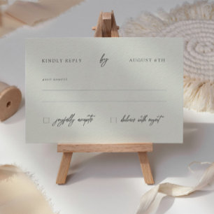Klassisk Elegant Calligraphy Ivory Bröllop OSA Car Kort