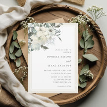 Klassisk Elegant Cream Ivory Blommigt Bröllop