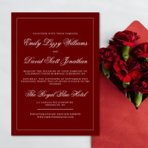 Klassisk Elegant Crimson Red Minimal Calligraphy