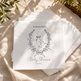 Klassisk elegant dum gå unge baby shower Pappersservett