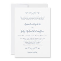 Klassisk Elegant - Dusty Blue Script Bröllop