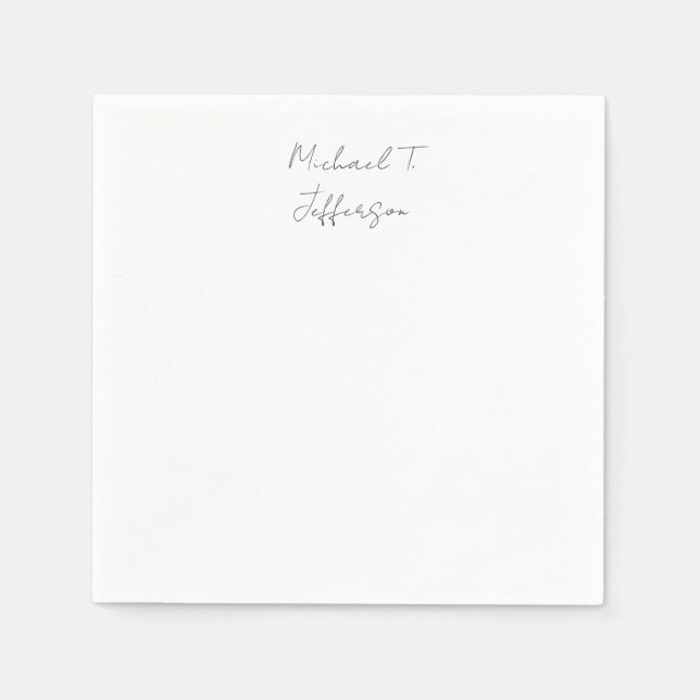 Klassisk Elegant, enkel, enkel Pappersservett (Framsidan)