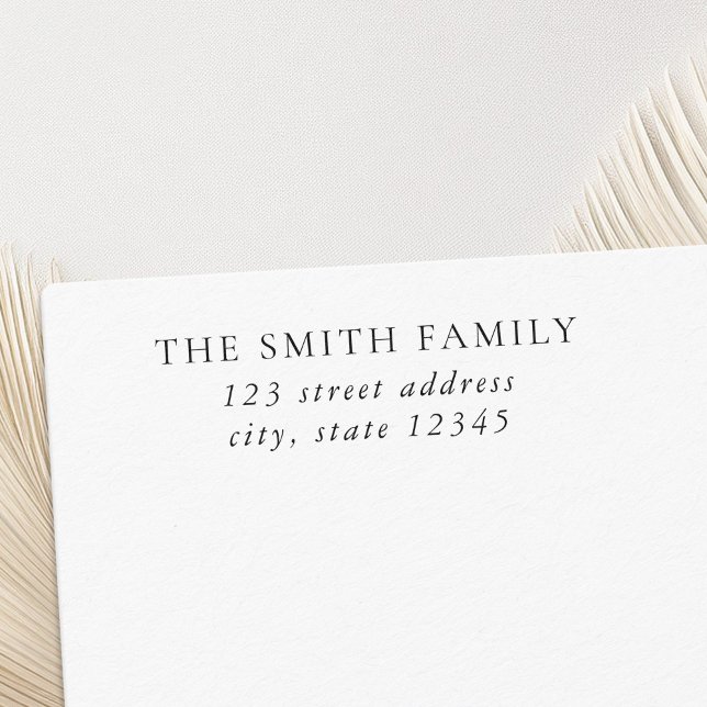 Klassisk Elegant Family Namn-Returadress Självfärgande Stämpel (Skapare uppladdad)