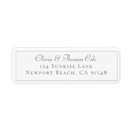 Klassisk Elegant-Faux-inbäddad minimal returetiket Returadress Etikett