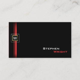 Klassisk Elegant Flytande monogramkvadrat Visitkort