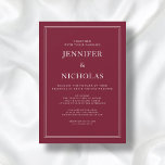 Klassisk Elegant Formell Burgundy Virtuella Bröllo Inbjudningar<br><div class="desc">Klassisk Elegant Formal Burgundy Virtuell bröllopsinbjudan</div>