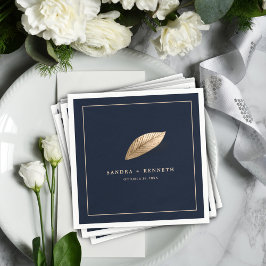 Klassisk & Elegant I Mörk blått I Bröllop Pappersservett