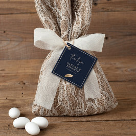 Klassisk & Elegant I Mörk blått Jag tackar Bröllop Gåvor Etiketter