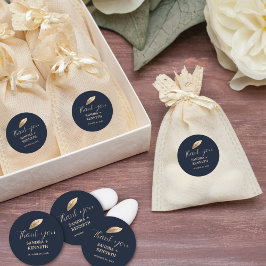 Klassisk & Elegant I Mörkblå I Tack Runt Klistermärke