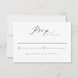 Klassisk Elegant Kalligrafi RSVP-kort Inbjudningar