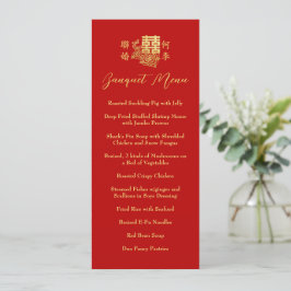 Klassisk elegant Kinesisk bröllop banquet blommigt Meny