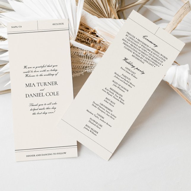 Klassisk Elegant Light Grått Vintage bröllop (Classic Elegant Light Gray Vintage Wedding Program)