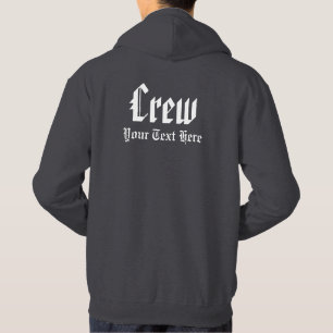 Klassisk Elegant Manar-sökmall, Mörk Grått Hoodie