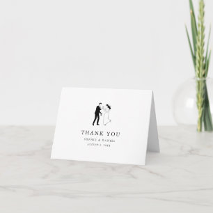 Klassisk Elegant Minimalistisk Handritad Tack Kort