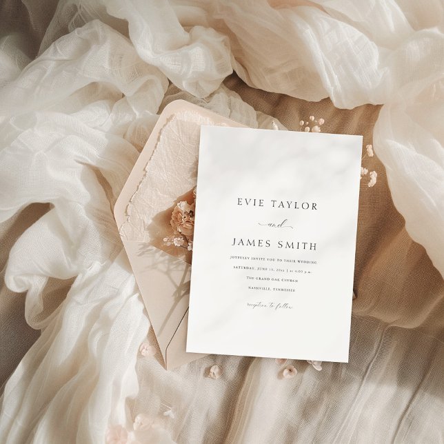 Klassisk Elegant Modern Bible Verse Photo Bröllop Inbjudningar (Skapare uppladdad)