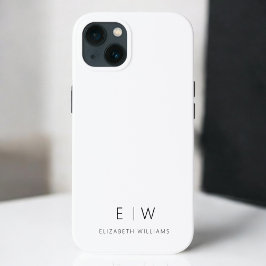 Klassisk Elegant Modern Minimalist Monogram Namn